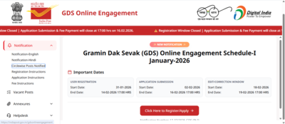 india post gds recruitment 2026 application correction window opens for 28636 posts direct link here