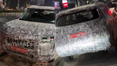 mg motor testing starlight 560 hybrid suv in india spy images details