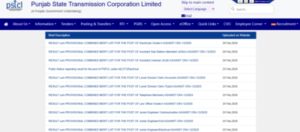 pstcl result 2026 released for multiple posts