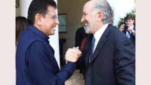 union minister piyush goyal with us commerce secretary howard lutnick in new delhi thursday