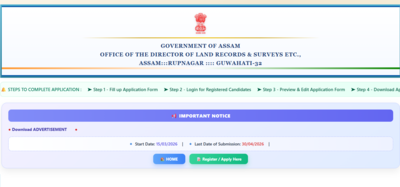 dlrs assam land records assistant recruitment 2026