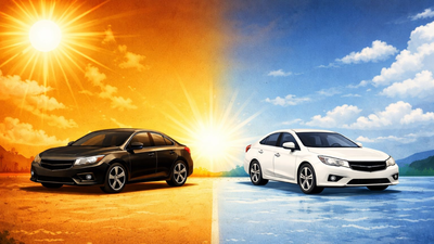 do black cars get hotter than white cars in summer