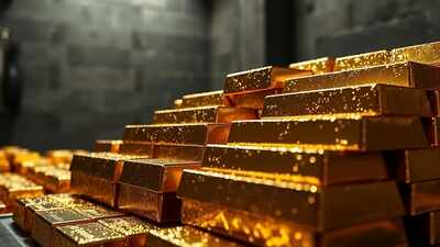 gleaming gold bar stash