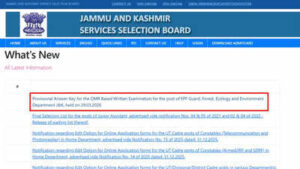 jkssb fpf answer key 2026