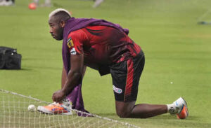 kolkata kolkata knight riders cricketer andre russell during a practice session