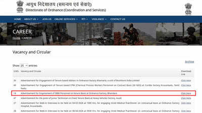 ordnance factory bhandara announces 400 dbw vacancies under mil recruitment drive