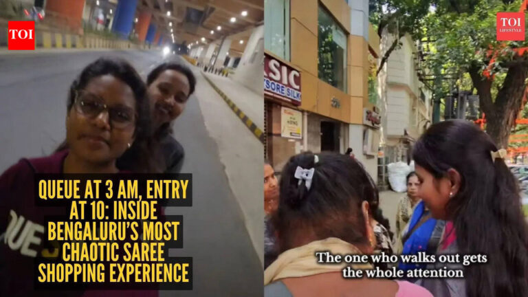 6-hour wait for just 10 minutes inside: Bengaluru woman’s Mysore silk saree shopping experience sparks debate online |