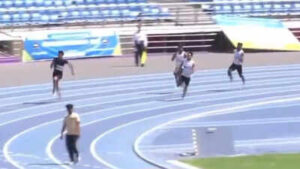 man casually walks into jln track screengrab