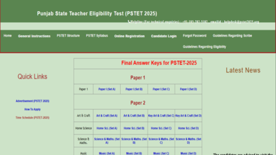 pstet 2026 final answer key released