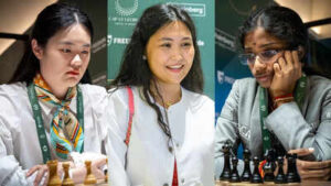 r l indias vaishali rameshbabu kazakhstan39s bibisara assaubayeva and chinas zhu jiner photos by michal walusza