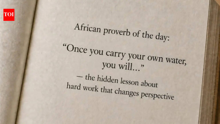 African proverb of the day: “Once you carry your own water, you will…” — the hidden lesson about hard work that changes perspective |