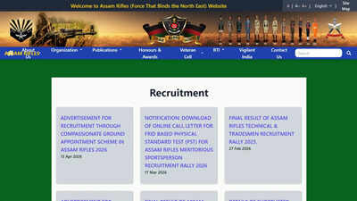 assam rifles compassionate ground recruitment 2026