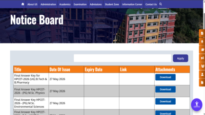 hpcet final answer key 2026