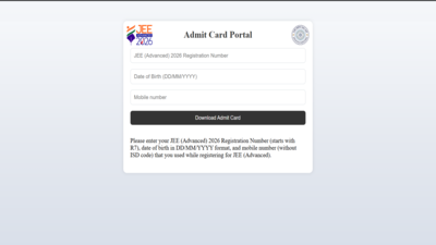jee advanced admit card 2026