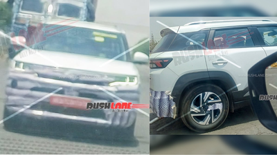 maruti suzuki brezza facelift spied with emission testing device details