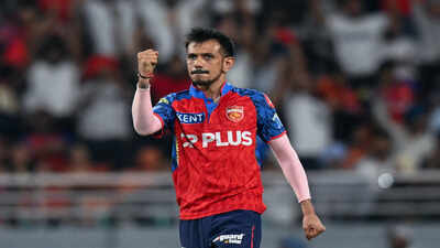 new chandigarh apr 19 ani punjab kings39 yuzvendra chahal celebrates the wick