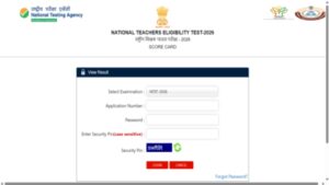 nta ntet 2026 result