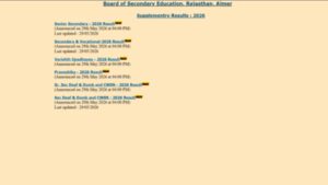 rbse supplementary result 2026