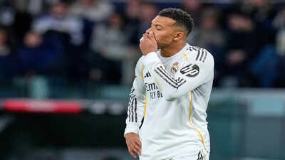 real madrid39s mbapp has limited training session ahead of man city match in champions league