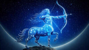firefly a luminous sculpture of sagittarius appearing as if carved from pure starlight and glowing 1