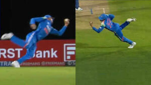 shubman gill takes one handed blinder