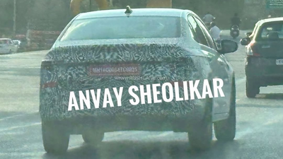 skoda slavia facelift spied testing again interior design changes here