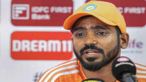 visakhapatnam india39s ks bharat addresses media ahead of the second cricket tes