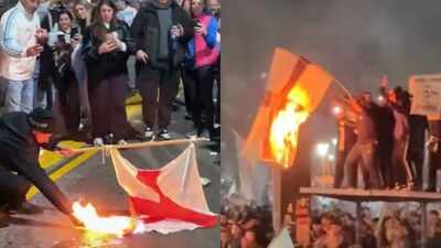 argentina fans burn england flags screengrabs