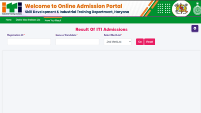 haryana iti round 2 merit list 2026