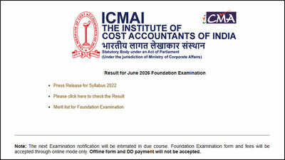 icmai cma foundation june 2026 result
