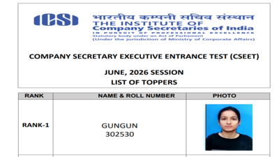icsi cseet june 2026 toppers