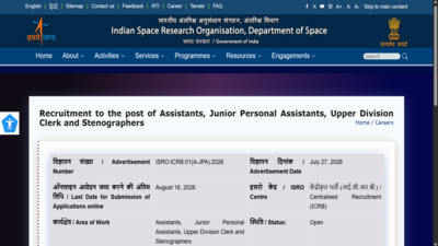 isro recruitment 2026