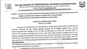jkcet round 3 counselling