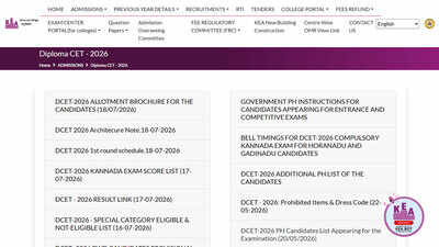 kea starts karnataka dcet 2026 round 1 option entry today with counselling timeline and cut off trends