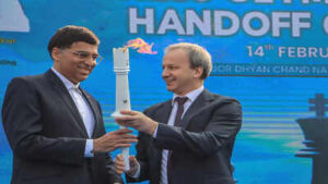 new delhi fide president arkady dvorkovich and chess legend viswanathan anand d