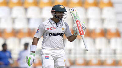 pakistan39s shan masood celebrates after scoring fifty during the first day of th