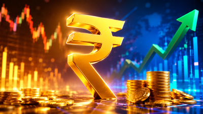 rupee trades in green