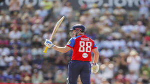 southampton england jul 11 ani england skipper harry brook celebrates his