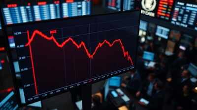 stock market ends in red