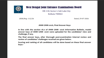 wbjeeb anm gnm final answer key and result