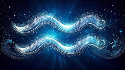 firefly a glowing aquarius zodiac symbol crafted in shimmering silver and turquoise resembling two 1