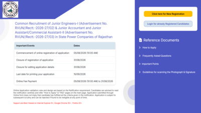 rvunl je recruitment 2026