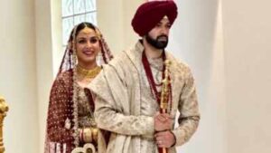 diljit dosanjhs ambarsariya co star monica gill officially marries brian sharma in a traditional sikh ceremony a month after their court marriage see pics