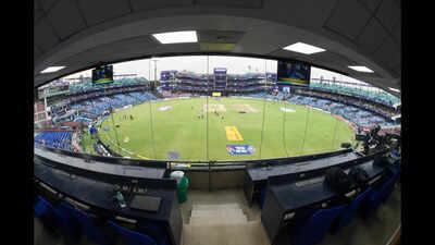 new delhi a view of the arun jaitley stadium before the start of the ipl 2023 c