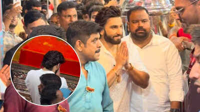 ranveer singh seeks lord ganeshas blessings at lalbaugcha raja as he gears up to become a father again watch videos