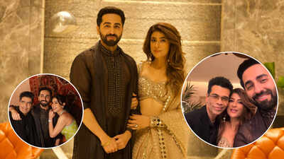 ayushmann khurrana and tahira kashyap host star studded diwali bash karan johar sara ali khan rajkummar rao arjun kapoor and more attend the celebration