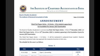 ca foundation 2027 mock test schedule