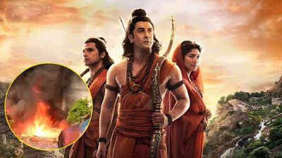 fire breaks out on ranbir kapoor and sai pallavis ramayana temporary set no injuries reported
