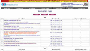 mp police si admit card 2026