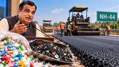 plastic waste in bitumen